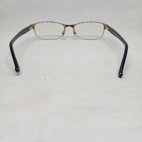 Kate Spade New York Ambrosette Eyeglass Frames-Navy Polka Dots-Rectangle - Picture 4 of 8